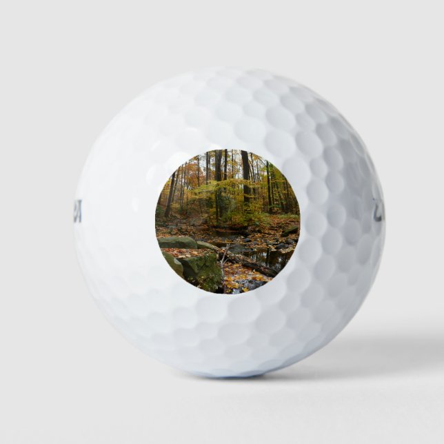 Fall Creek with Reflection at Laurel Hill Park Golf Balls (Front)