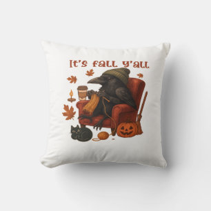 Fall Crow – It’s Fall Y’all Art Cushion