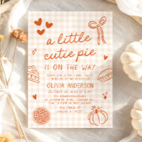 Fall Cute Hand Drawn Little Cutie Pie Baby Shower