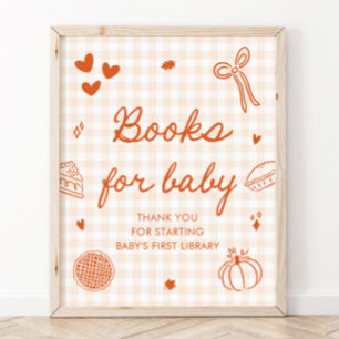 Fall Cutie Pie Baby Shower Books for Baby Game Poster