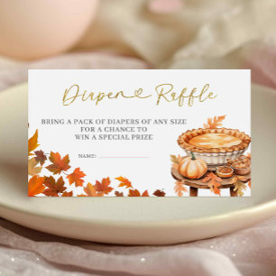 Fall Cutie Pie Baby Shower Diaper Raffle Enclosure Card