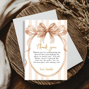 Fall cutie Pie Baby Shower Thank You Card