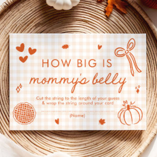 Fall Cutie Pie How Big is Mummy's Belly Game Enclosure Card