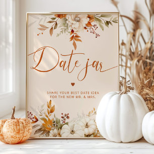 Fall date night ideas. Boho fall Date jar bridal Poster