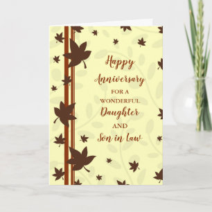 Fall Daughter & Son in Law Wedding Anniversary Card