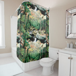 Fall Day Digital Shower Curtain