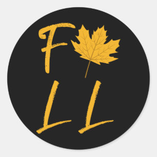 Fall Deciduous Leaf Autumn Season Colorful Tee  Classic Round Sticker