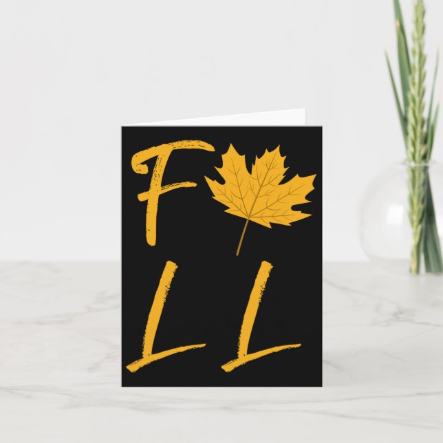Fall Deciduous Leaf Autumn Season Colourful Tee  Card (Front)