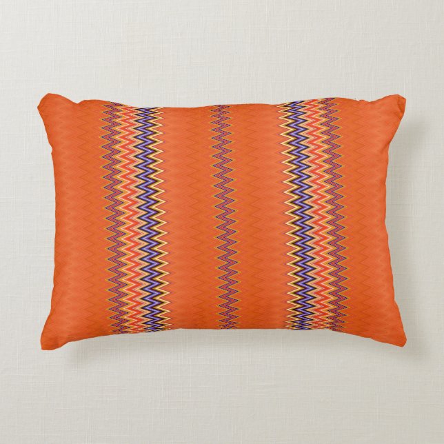 Fall Delight Zigzag Decorative Cushion (Front)
