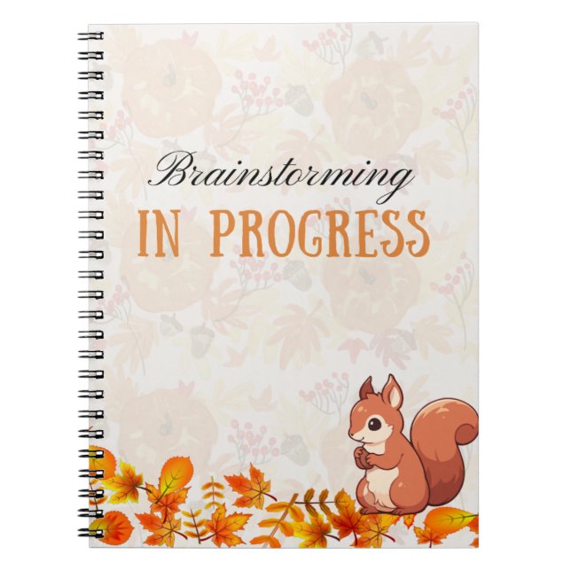 Fall Design Brainstorming in Progress Notebook (Front)