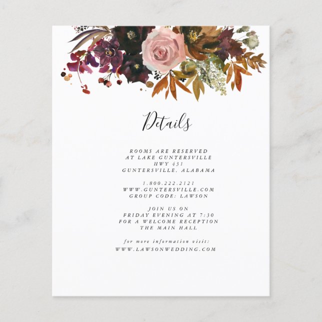 Fall Details Card | Budget (Front)