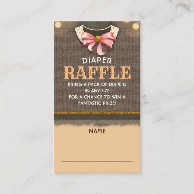 Fall Diaper Raffle Ticket Enclosure Card (Front)