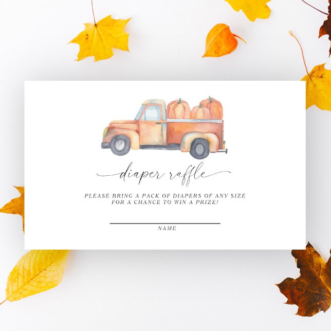 Fall diaper raffle ticket enclosure card (Creator Uploaded)