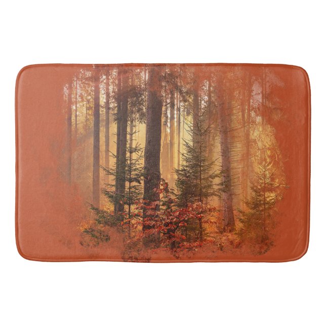 Fall Distressed Sublimation Bath Mat (Front)
