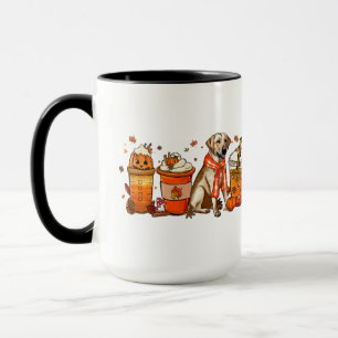 Fall Dog Coffee Mug, Labrador Dog, Fall Vibes  Mug
