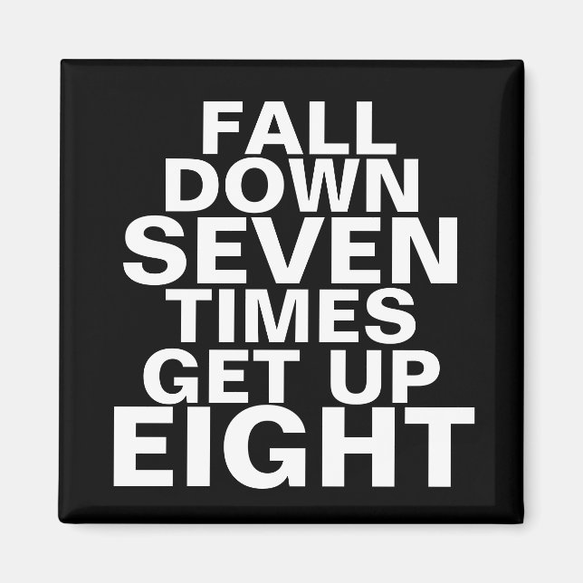 Fall Down Workout Motivation Magnet (Front)