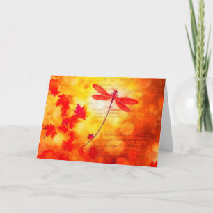 Fall dragonfly card