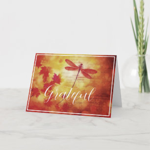 Fall dragonfly custom card
