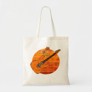 Fall Electric Guitar Guitarist Autumn Thanksgiving Tote Bag