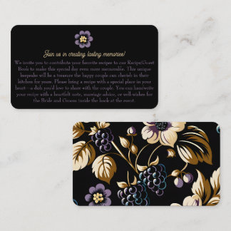 Fall Elegance Blackberry & Blooms Recipe Request Enclosure Card