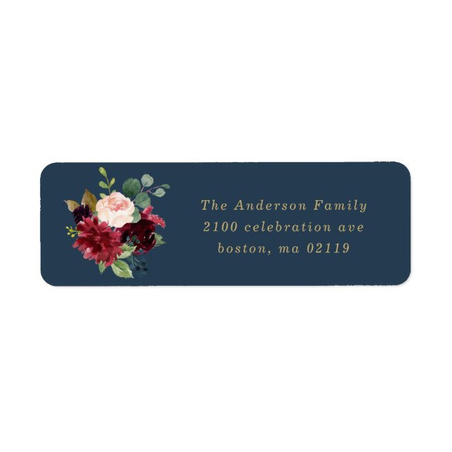 Fall Elegance Return Address Label (Front)