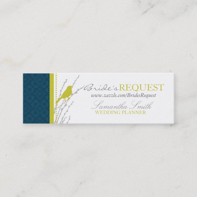 Fall Elegance Skinny Business Card (Front)