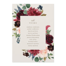 Fall Elegance Table Number with Seating