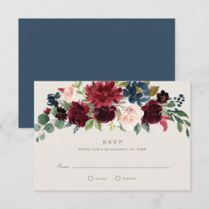 Fall Elegance Wedding RSVP Invitation