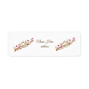 Fall Elements, Autumn Custom Return Labels