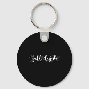 Fall-elujah Tee Women's Fall Love Autumn Leaves  Key Ring