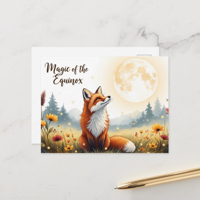 Fall Equinox  Postcard (Front/Back In Situ)