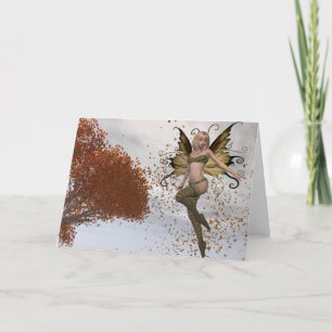 Fall Faerie Design 1 - Fantasy Greeting Card