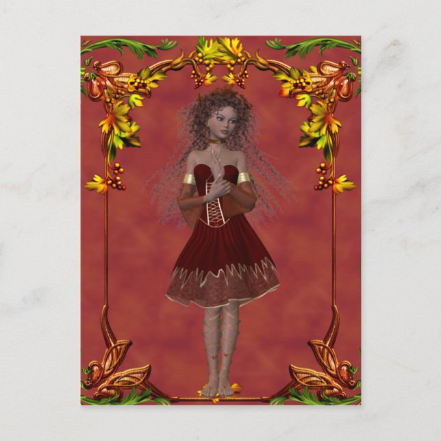 Fall Fairy Design 2 - Fantasy Postcard (Front)
