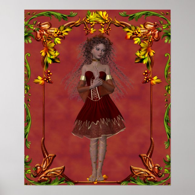 Fall Fairy Design 2 - Fantasy Print (Front)