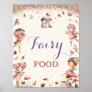 Fall Fairy Food Birthday Party Sign - 8x10