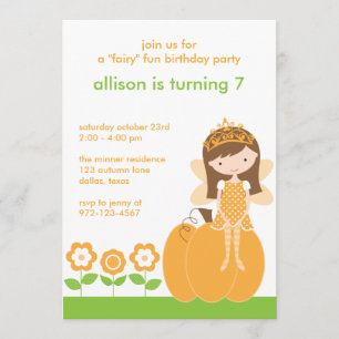 Fall Fairy Princess Invitations