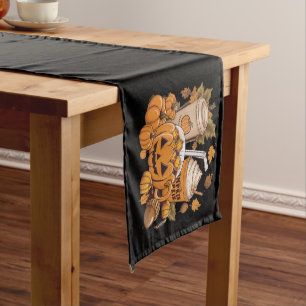 Fall Family Halloween Thanksgiving Cute Autumn Long Table Runner