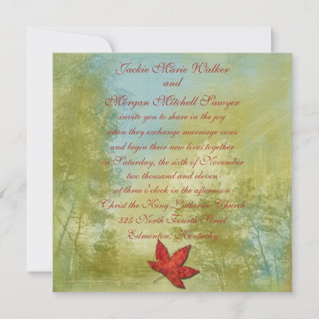 Fall Fantasy Collection Invitation (Front)
