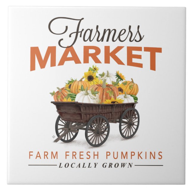 FALL FARMERS MARKET CERAMIC TILE (Front)