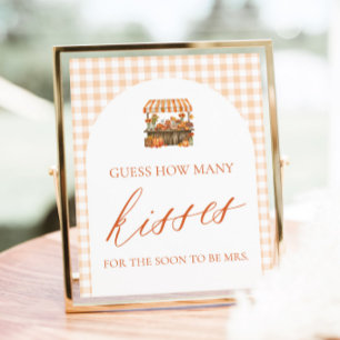 Fall Farmers Market Guess How Many Kisses Sign