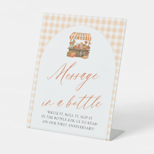 Fall Farmers Market Message In A Bottle Sign