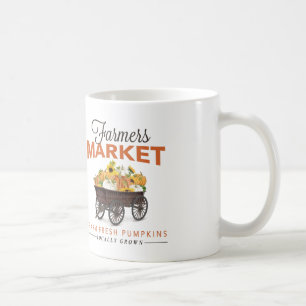 FALL FARMERS MARKET PUMPKIN AND SUNFLOWERS COFFEE MUG