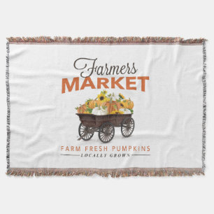 FALL FARMERS MARKET THROW BLANKET