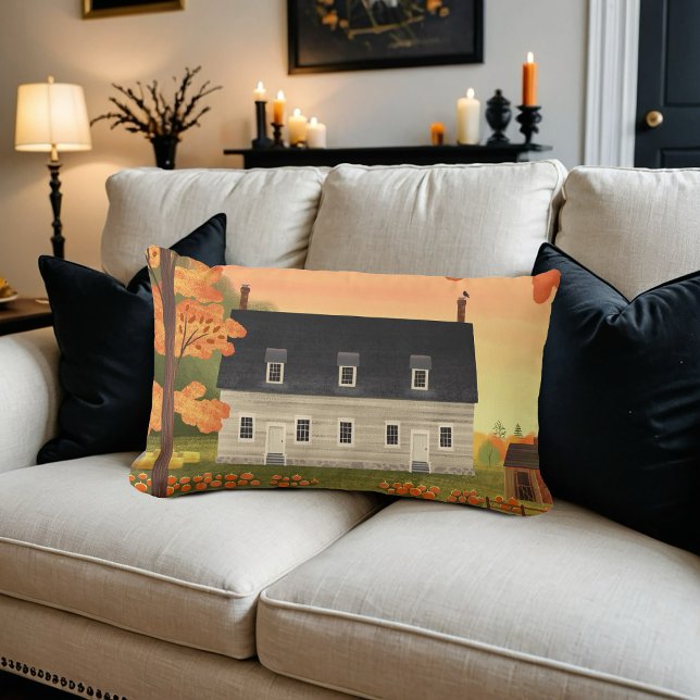 Fall Farmhouse Autumn Pumpkin | Lumbar Cushion (Creator Uploaded)