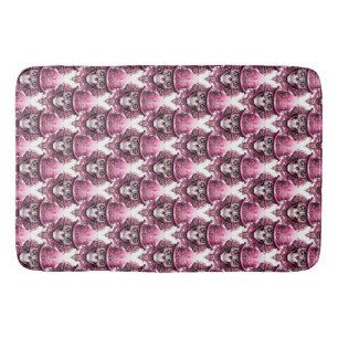 Fall Fashion Skull with Top Hat Steampunk Bath Mat