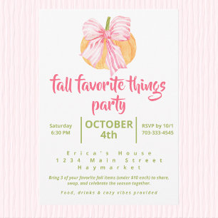 Fall Favourite Things Party Coquette Pumpkin