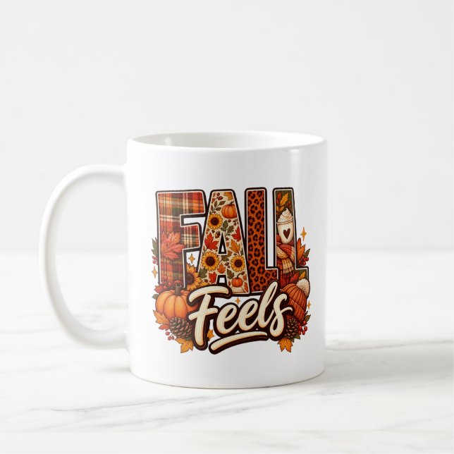 Fall Feels Coffee Mug | Pumpkin Spice Fall Mug  (Left)
