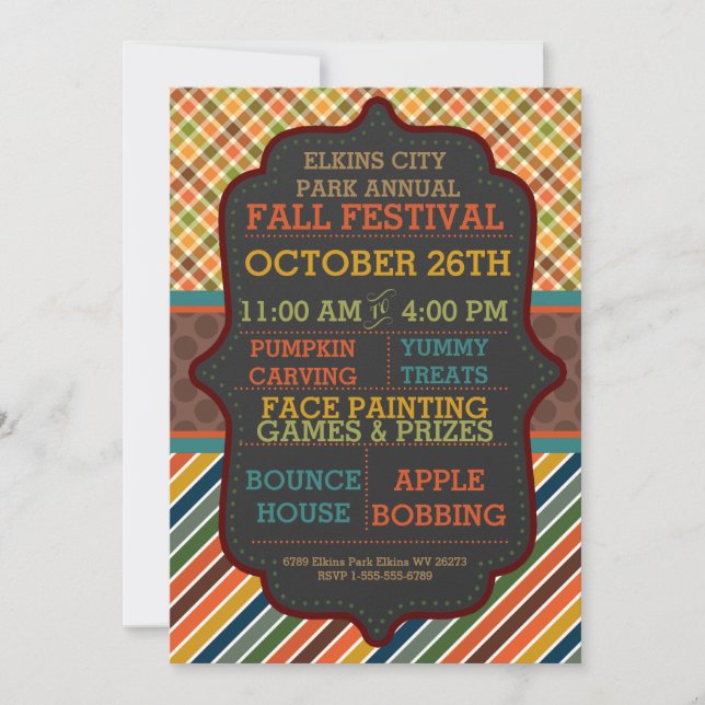 Fall Festival - Autumn Party - Invitation (Front)