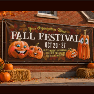 Fall Festival Banner, Pumpkin Party, Halloween Banner