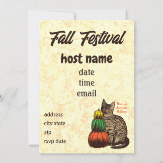 Fall Festival Invitation - Autumn Pumpkins